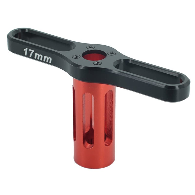 DEVMO 17mm HEX Nuts Installation Tools Sleeve for HSP RC 1/8 Buggy Car Tires Tyre Wheel Rim (Red) - Image 1